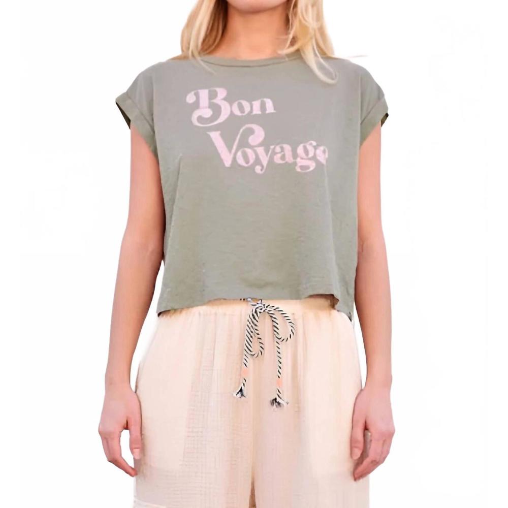 NEW SUNDRY bon voyage muscle tank top in sage